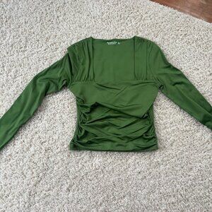 Abercrombie Ruched Front long sleeve shirt Soft A&F